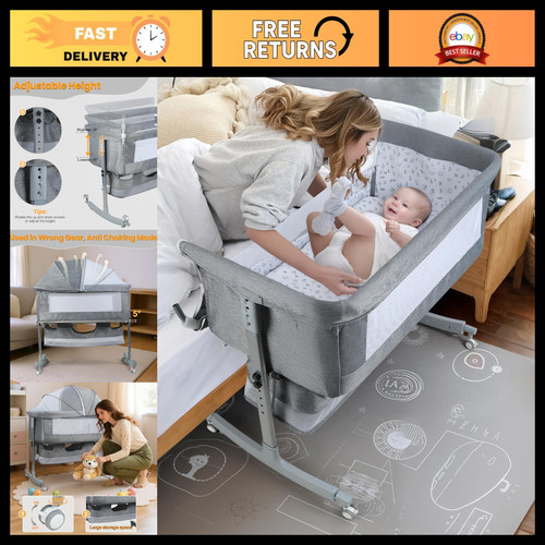 Baby bassinet bedside - 3-in-1,