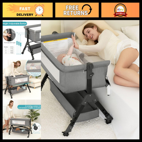 Baby bassinet bedside - 3-in-1,