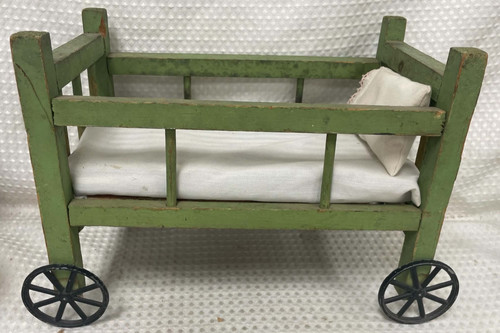 Primitive style wood doll crib - primitive,