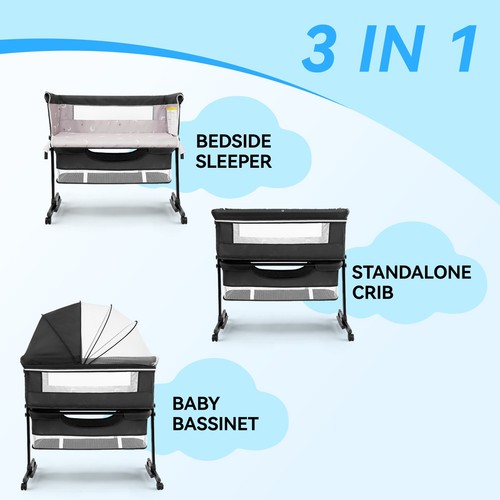 Infant bassinet crib - 3,