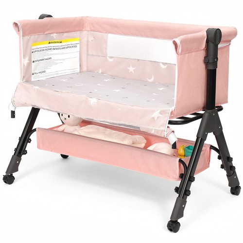 Adjustable baby crib rocking - baby, crib,